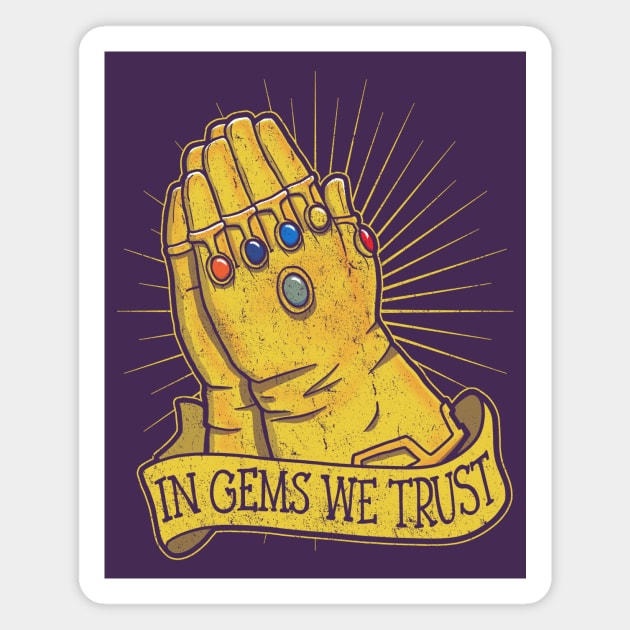 In Gems We Trust Magnet by jozvoz